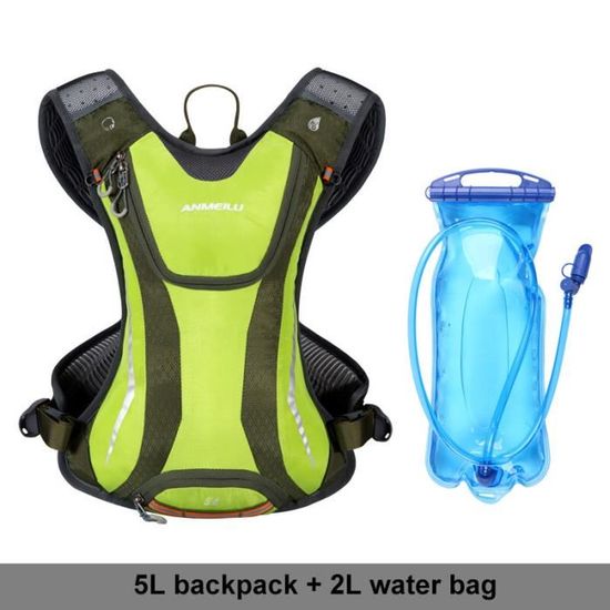 Sac D'hydratation Léger Pour Course, Trail, Vélo - Dos Aéré, Réservoir Inclus, Ultraléger