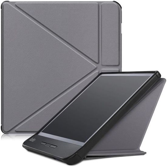 Étui Rabat Cuir Synthétique Pour Kobo Forma 8 Pouces (2018) - Fonction Veille/réveil Automatique, Protection Coins Renforcée - 9