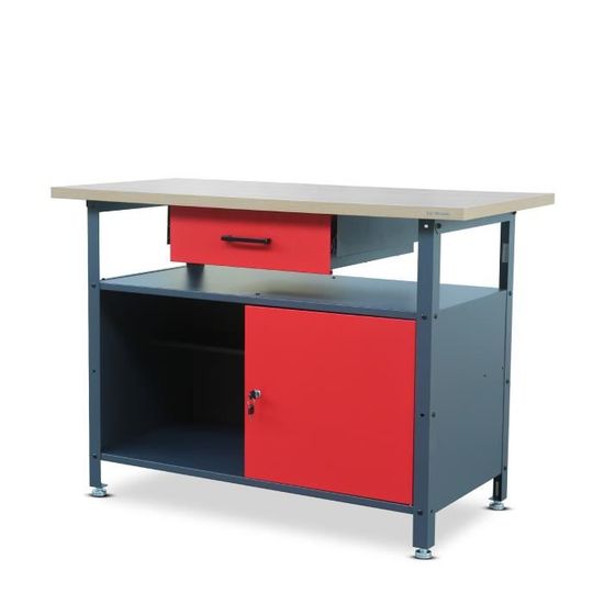 Établi Pliable Marddpair 220lbs - Acier Noir Avec étau - Garage / Atelier