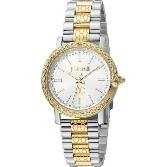 Just Cavalli Femme Analogique Quartz Montre Avec Bracelet En Acier