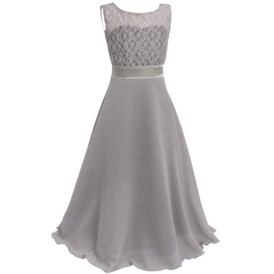 Robe Princesse En Mousseline Pour Fille - Idéale Pour Mariage, Fête Ou Anniversaire - Taille 4 à 16 Ans
