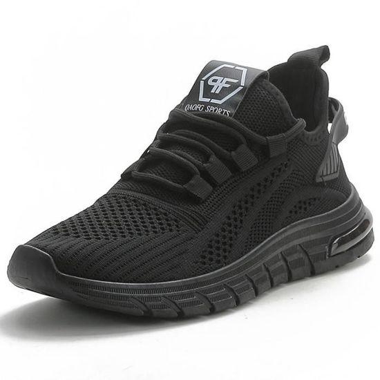 Baskets Homme Bout Large – Maille Respirante, Semelle Souple, Coussins Air – Pour Running Et Travail