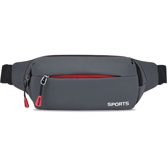 Sac Banane Running Réglable Imperméable - Pour Homme Et Femme, Sport, Randonnée, Voyage - Noir, 45x10 Cm