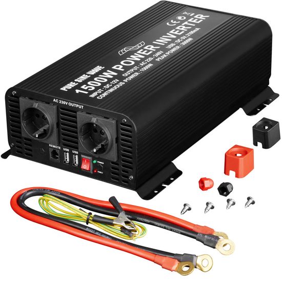 Convertisseur 12V/220V 1500W Voiture - Onduleur Sinus Modifié Avec Port USB - Pour Camping, Bateau, Voyage