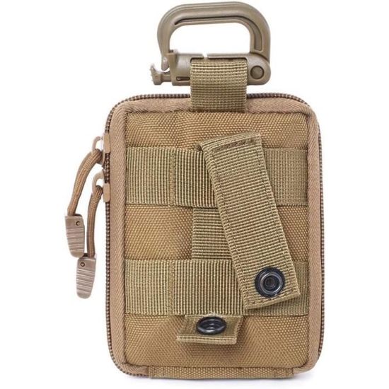 Pochette Tactique étanche Nylon 1000D - Avec Panneau MOLLE - Pour Outdoor, Randonnée, Camping - Rangement Organisé