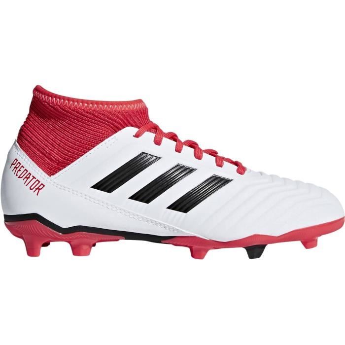 ADIDAS Chaussures de football Predator 18.3 Fg - Enfant garçon - Blanc - Prix pas cher - Cdiscount