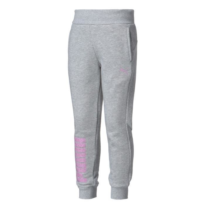 PUMA Pantalon KA Graphic - Enfant fille - Gris