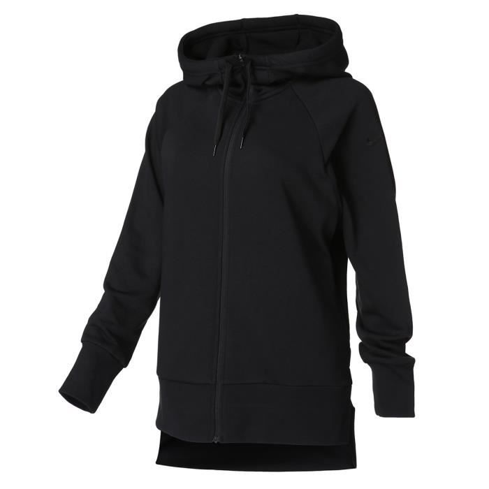 NIKE Sweat zipp capuche W NK DRY Femme Noir Cdiscount