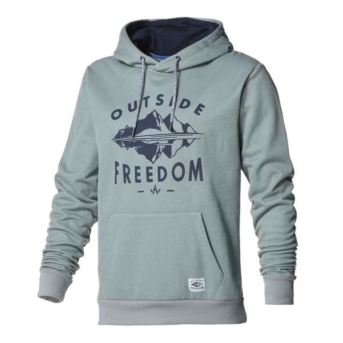Sweat de randonnee WANABEE Kavir pour homme Vert et noir Manches longues Respirant Noir Cdiscount Sport