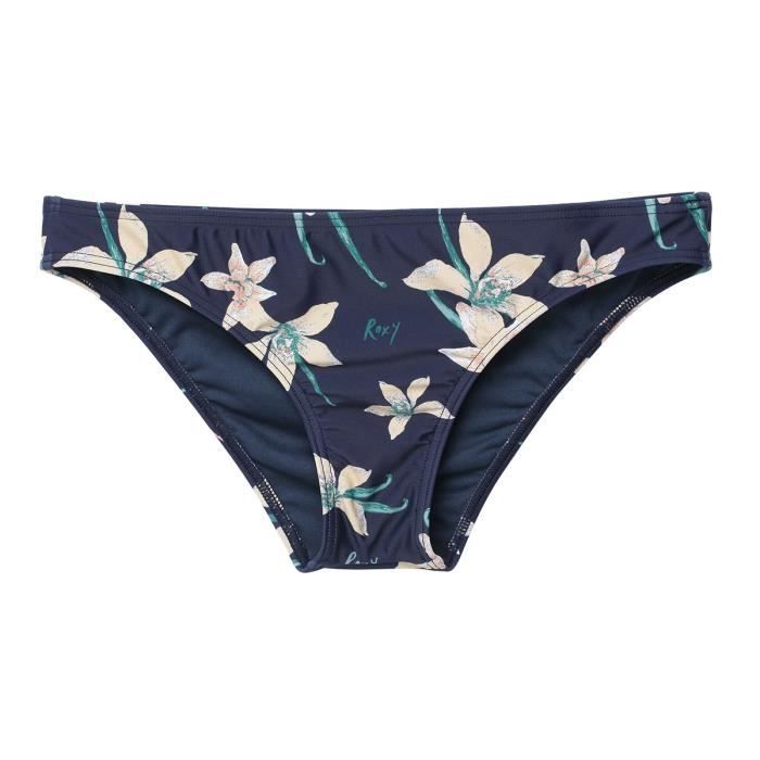ROXI Bas de maillot de bain FLOWER FIELD 70S HALTER - Femme - Marine