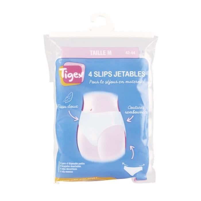 TIGEX Lot de 4 slips jetables Taille M Blanc - Cdiscount Prêt-à-Porter