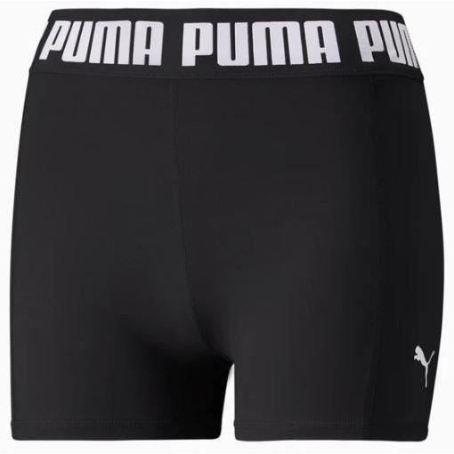 PUMA - Short fitness Strong - taille haute - technologie DRYCELL évacuation humidité - Polyester recyclé - noir - femme