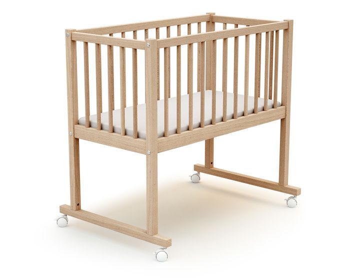 At4 Berceau A Barreaux 40x80 Avec Matelas Et Roulettes Finition Brut Cdiscount Puericulture Eveil Bebe