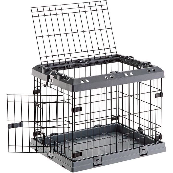 Cage Pliable pour très petits chiens SUPERIOR 60 Clôture métallique, avec Séparateur, Double verroui