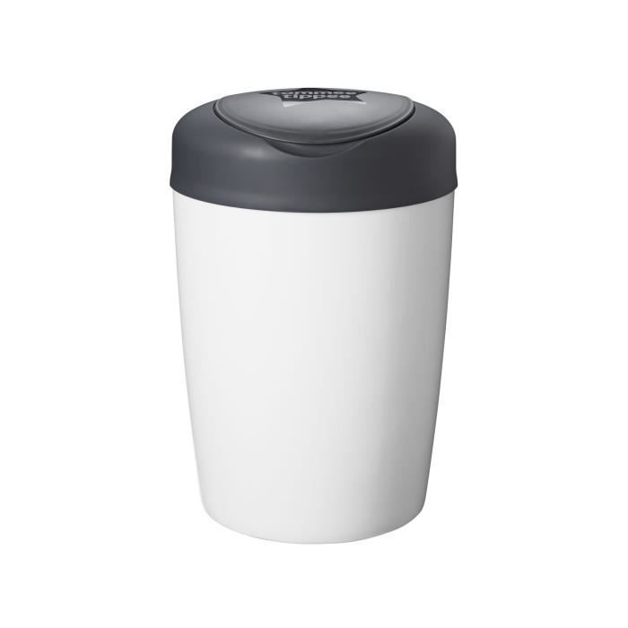 Tommee Tippee Poubelle à Couches Simplee +1 recharge - Grise et Blanche