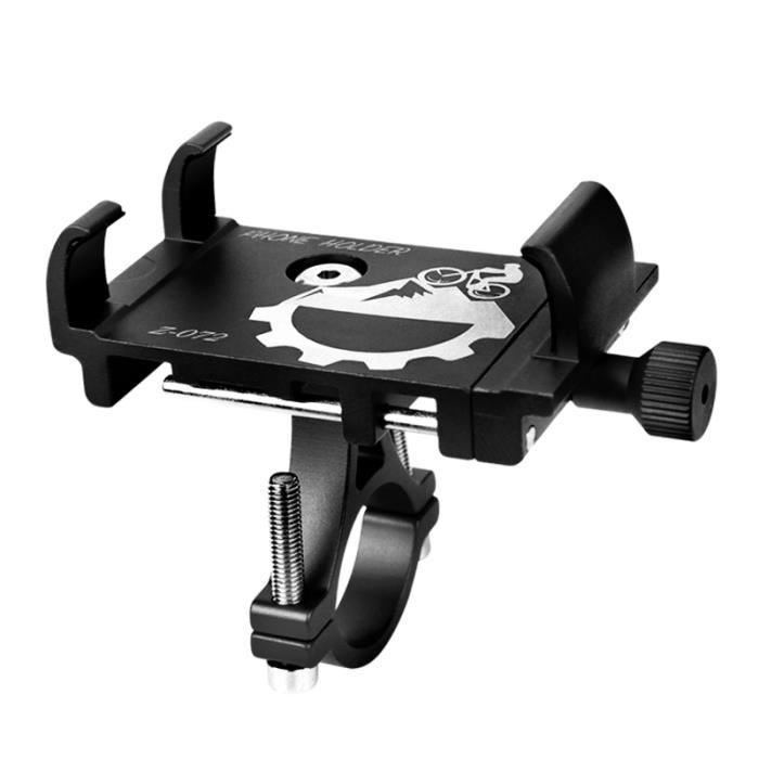 vélo support de téléphone universel vélo moto guidon pince support support de téléphone portable support-noir