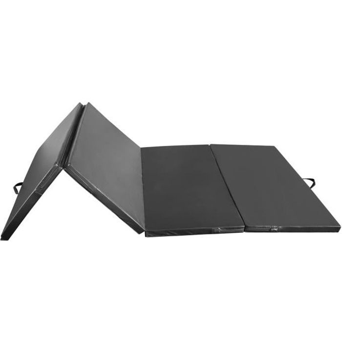 MIXMEST° Tapis de Gymnastique Pliable et Portable - Matelas de Gym Pliant - pour Fitness et Exercices - Noir (240 X 120 X 5 CM.)