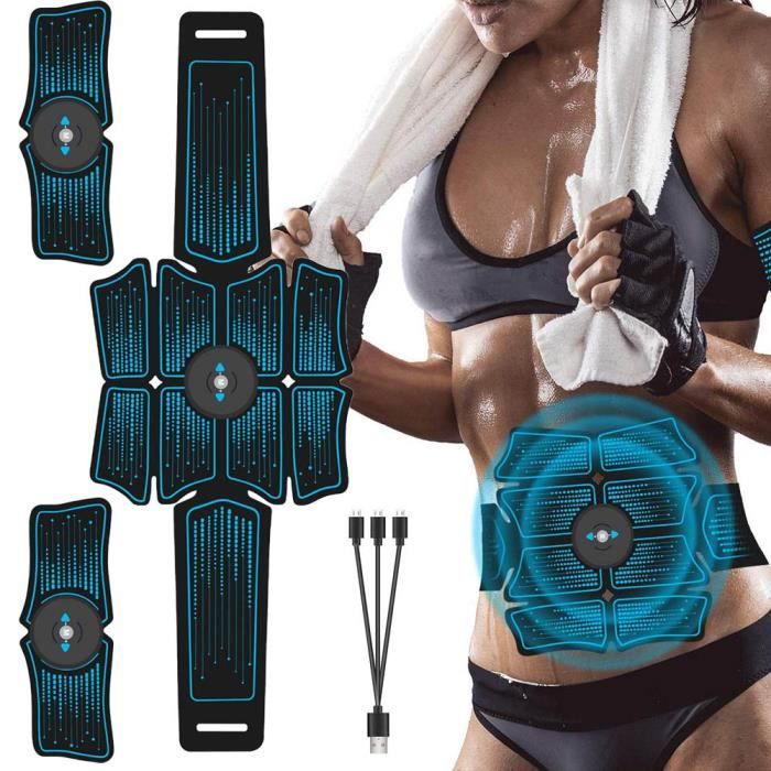 EMS Abdominal Belt Electrostimulation ABS Muscle Stimulator Hip Muscular Trainer Toner Home Gym Fitness Equipment Women Men
