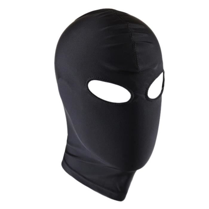 Masque Visage unisexe noir - Deguisement Visage tête jeu de rôle plaisir élastique