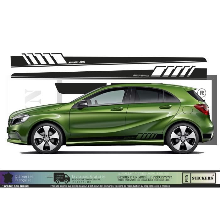 Mercedes Class Bandes bas de caisse AMG noir autocollants stickers