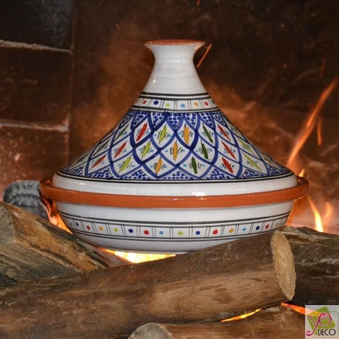 Tajine Bakir bleu - D 31 cm traditionnel