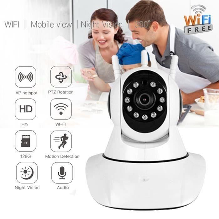 Accueil Sécurité 720P Accueil IP sans fil intelligent WiFi Audio Caméra de surveillance CCTV États-Unis @sutabak733