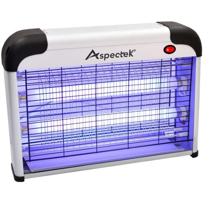 ASPECTEK Lampe UV Anti Insectes Volants. Tue-Mouche Destructeur d' Insectes Electrique 20W. Lampe Anti Moustique Electrique (Lampe M