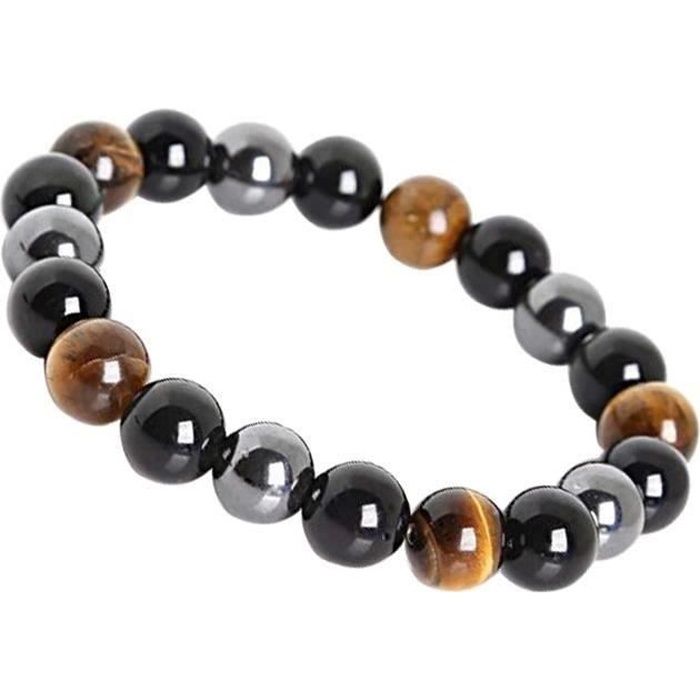 Bracelet Triple Protection Oeil de tigre C0C7D