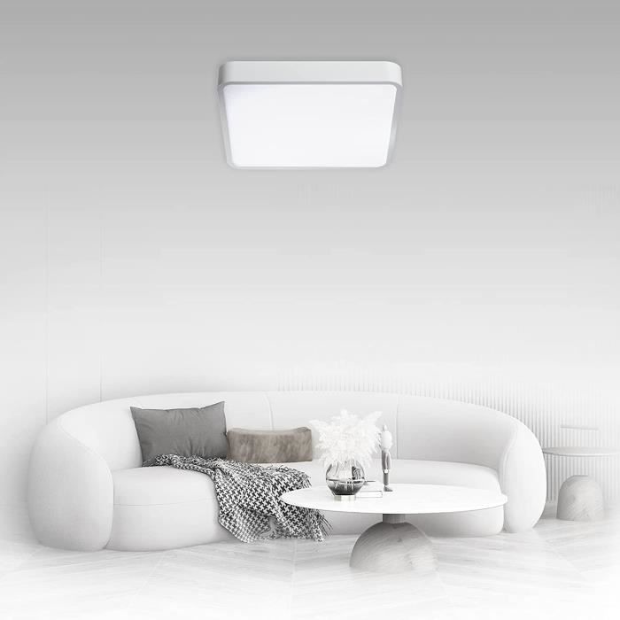 plafonnier carré 22 w pour salle de bain, plafonnier led, panneau de cuisine, 90 lm, 4000 k, éclairage moderne pour salle de bain,