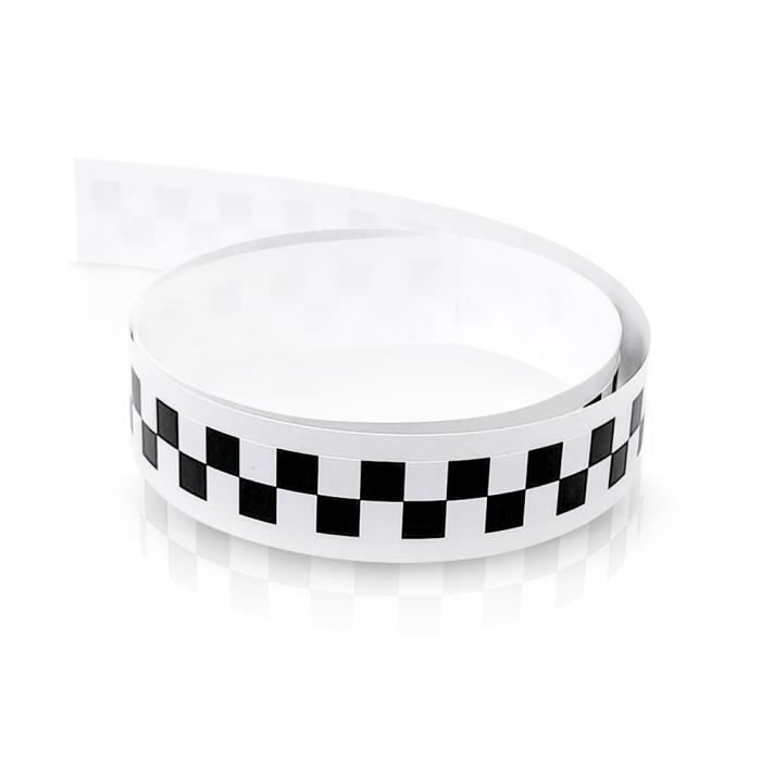 Bandes Adhésives Damier, Blanc et Noir, 1.5 X 100 cm, 2 Pièces