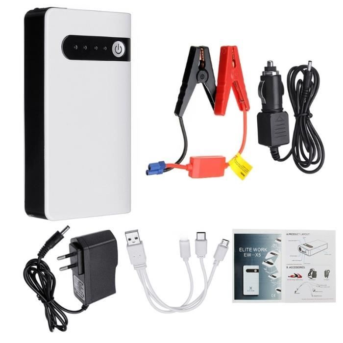 Couleur 1 Démarreur de saut de voiture Portable N84F, batterie d'urgence, Booster, Power bank, étanche, avec
