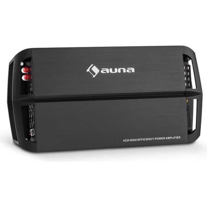 auna AMP490BK Ampli voiture 4 canaux 360W classe A/B télécommande