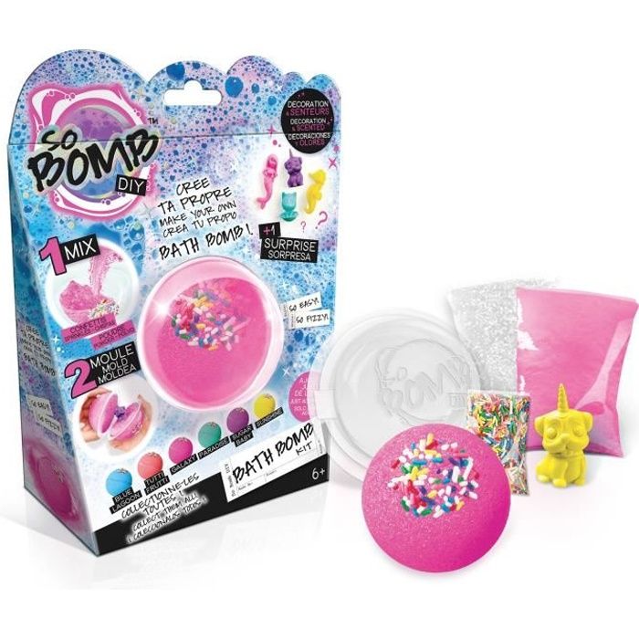 CANAL TOYS - SO BOMB DIY - Bath Bomb Kit - Bombe de bain effervescente à fabriquer - Couleur aléatoire