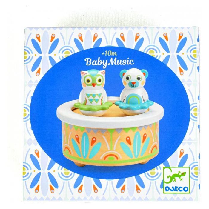 Boîte à musique magnétique Baby Music ours et hibou – Djeco