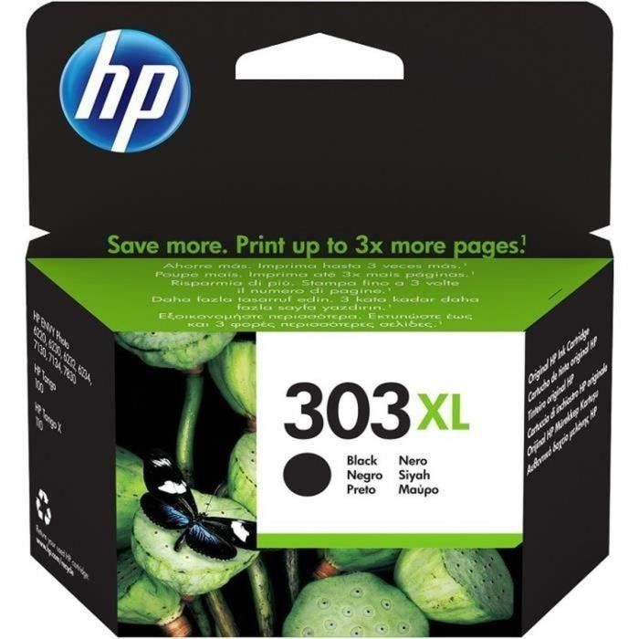 HP 303XL cartouche d’encre noire grande capacité authentique pour HP Envy Photo 6220/6230/7130 (T6N04AE)
