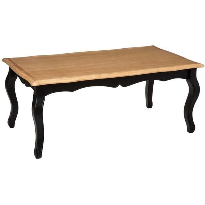 Table basse simple en bois coloris naturel - Longueur 110 x Profondeur 60 x Hauteur 45 cm