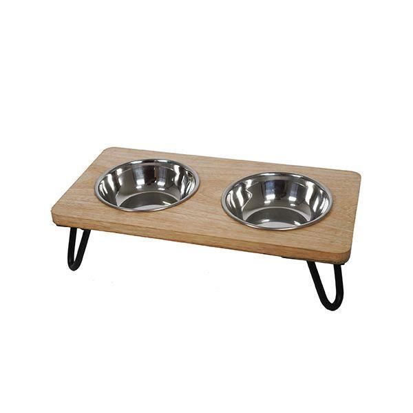 Diner double en bois - 350 ml X 2