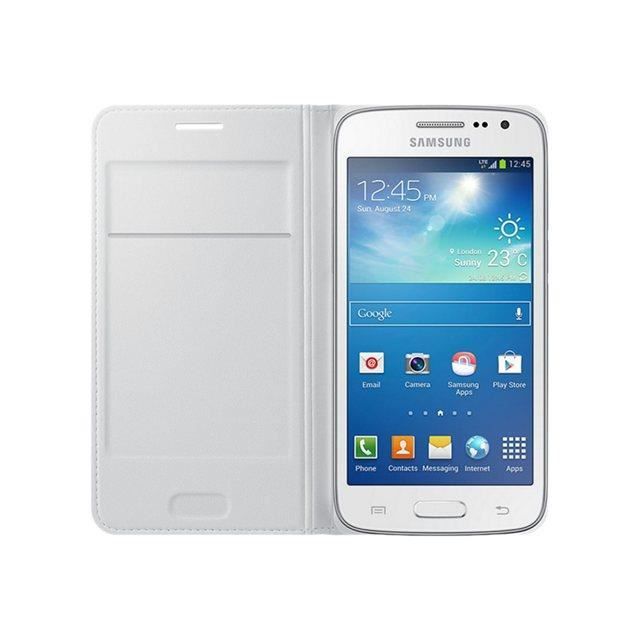 SAMSUNG Etui à rabat EF-WG386BW pour Samsung Galaxy Core 4G - Blanc