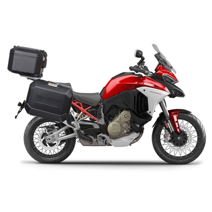 Support valises latérales Shad 4p system Ducati multistrada 1200 v4 - noir/rouge - TU
