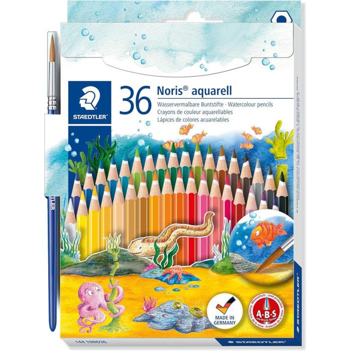 STAEDTLER 36 Crayons Aquarellables + Pinceau