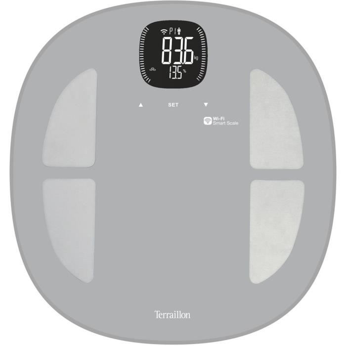 TERRAILLON - Impedancemètre WIFI Master Fit - Balance Connectée Wi-Fi - 4 Capteurs, Applications 'MyHealth', Grand Écran