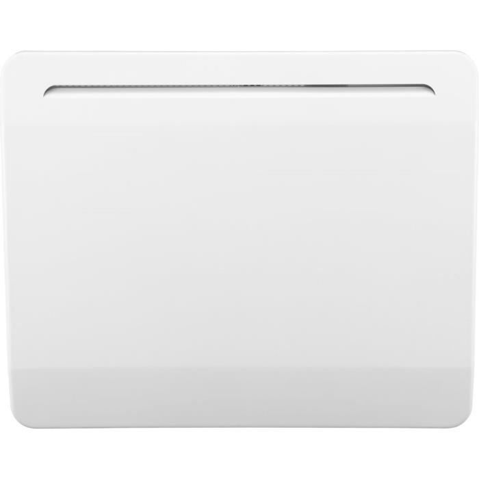 Radiateur électrique fixe 1000W à inertie céramique horizontal blanc - Système anti-salissures - Détecteur de fenêtre ouverte