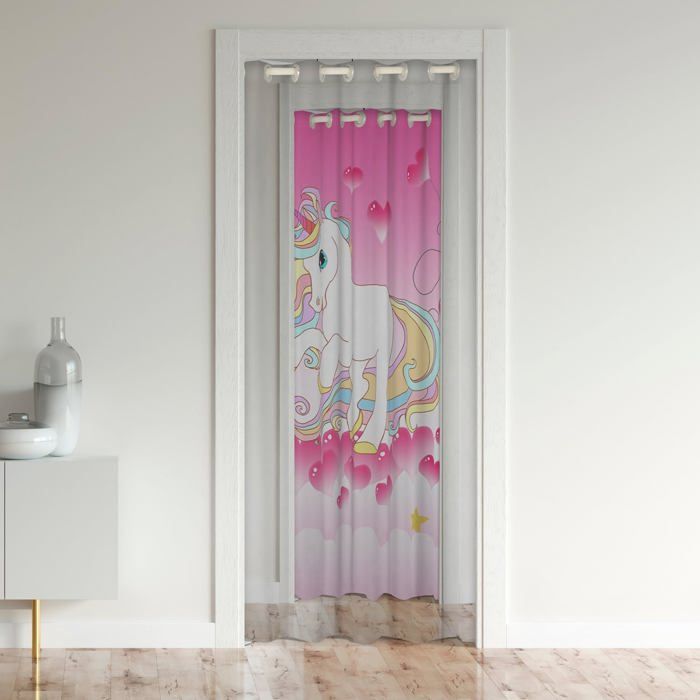 Rideau Superposé Occultant Pour Lit Mezzanine - Polyester 1.15x2m - Avec Moustiquaire Et Crochets