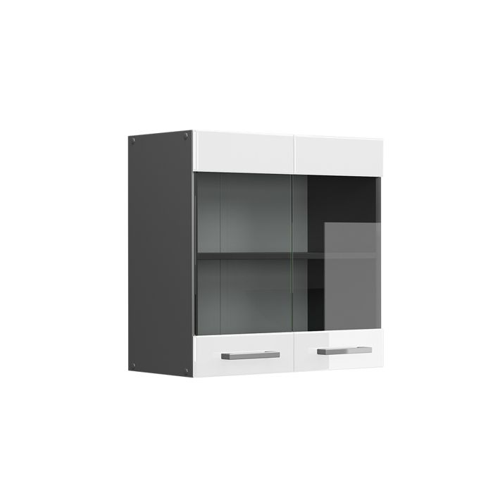 Armoire en verre R-Line 60cm Blanc Haute brillance/Anthracite Vicco 37842 Armoire en verre R-Line 60cm Blanc Haute brillance/Anthracite Vicco 37842