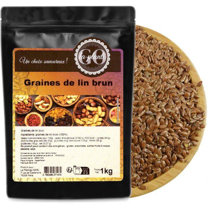 Graines de lin brun 1 kg- LA PLANTIGO