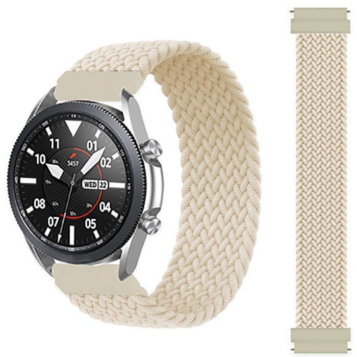 Stravo Bracelet Solo Loop Premium Nylon Tissé Respirant Extensible 20 mm S/M Samsung Galaxy Watch 7/6/5/4/3/Pro - Starlight