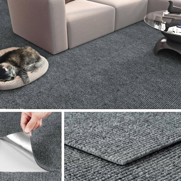 9/12/15/16 pièces de dalles de moquette en mousse emboîtables, tapis en peluche douce et moelleuse, tapis de jeu rampant, tapis de puzzle, pour chambre à coucher, 30 x 30 cm, gris