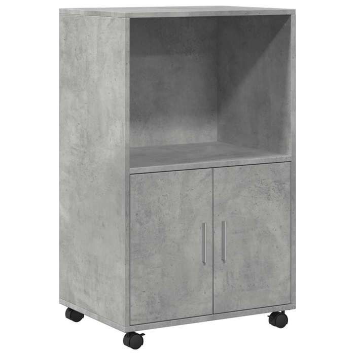 Sarazyj®Buffet de Cuisine KENNETH - Armoire Bas/Colonne/ Armoire à roulettes gris béton 55x40x91cm - Bois dingénierie - 601294