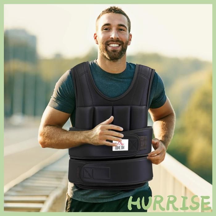 Cocosity Gilet Lesté Réglable Veste Lestée 20 Kg Max. Poids Amovibles Entrainement Musculation Exercice Boxe Oxford Noir