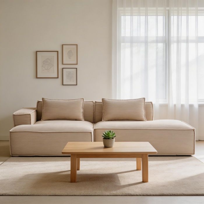 Canapés - W3750P453119 - 2 places 235 cm - Kaki - Polyester rembourré anti-tâche